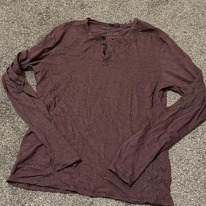 *DONATED* ATM Long Sleeve Burgundy Striped Shirt